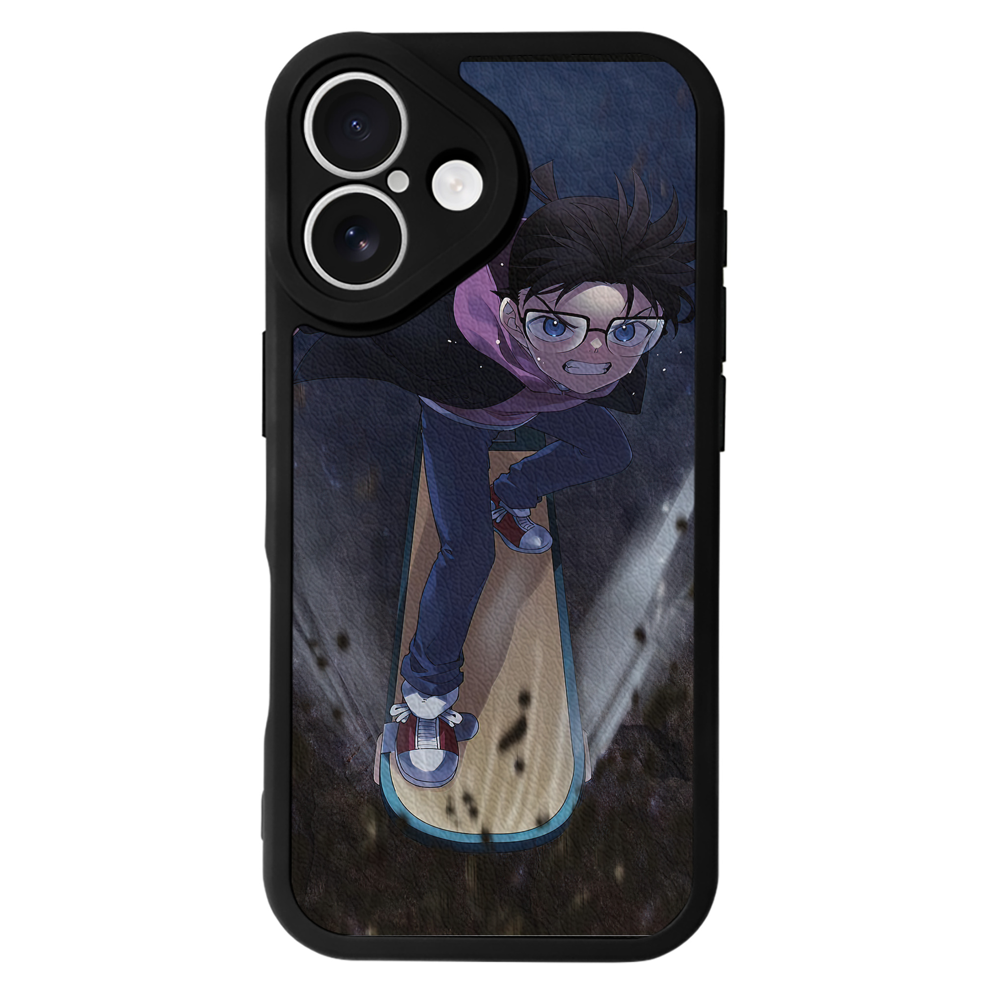 （画像用） 名探偵コナン Detective Conan 【iPhone 16シリーズ対応】シリコンスマホケース（レザー調） 材質：シリコン